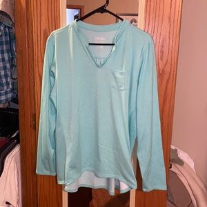 Cabela’s UPF 30 Teal Long Sleeve Shirt
